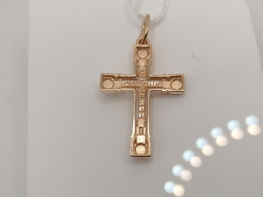 300-1-2009Р ПОДВЕСКА КРЕСТ без камня (Au 585)