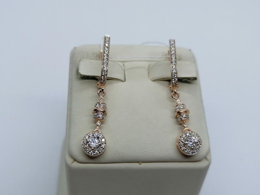 СЕРЬГИ С КАМНЯМИ (Au 585)