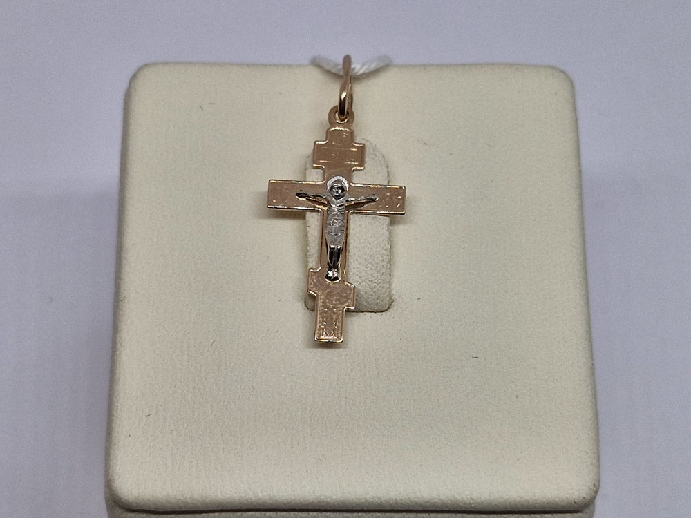 ПОДВЕСКА КРЕСТ БЕЗ КАМНЯ (Au 585)