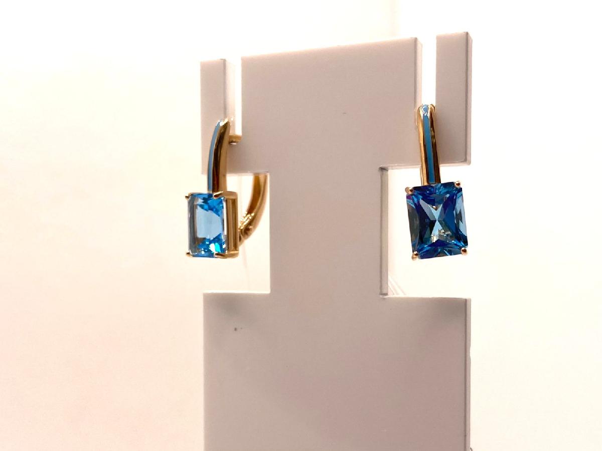 СЕРЬГИ С КАМНЕМ (Au 585)