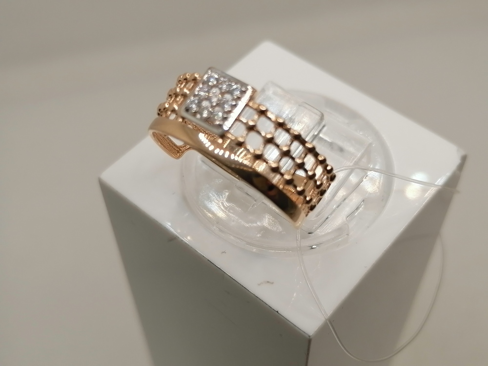 КОЛЬЦО С КАМНЯМИ (Au 585)