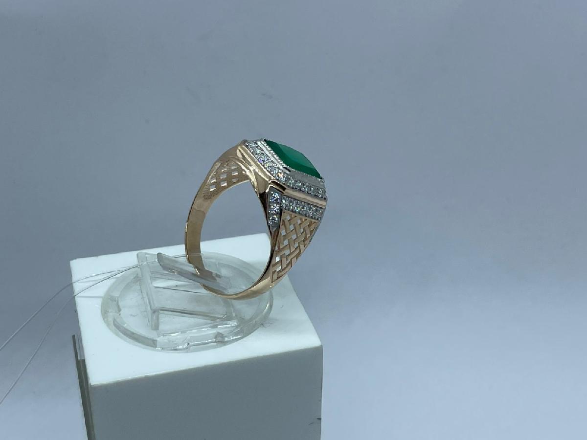 КОЛЬЦО ПЕЧАТКА с камнями (Au 585)