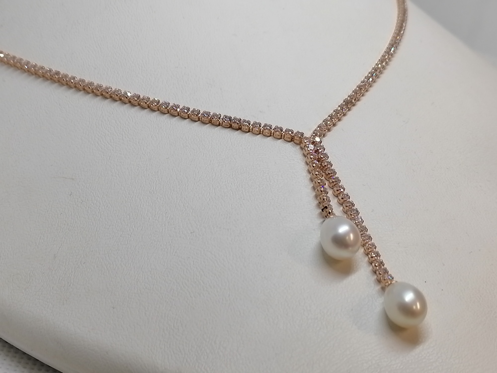 КОЛЬЕ С КАМНЯМИ Au 585