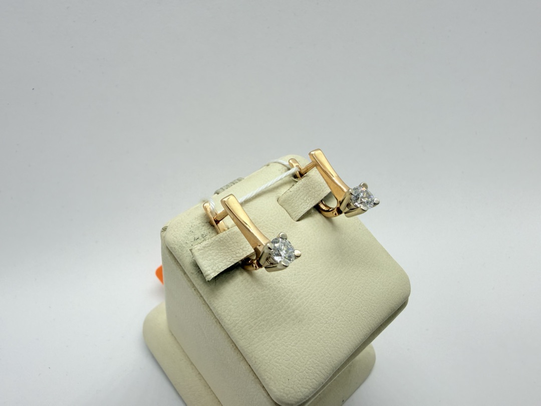 СЕРЬГИ С КАМНЕМ (Au 585)