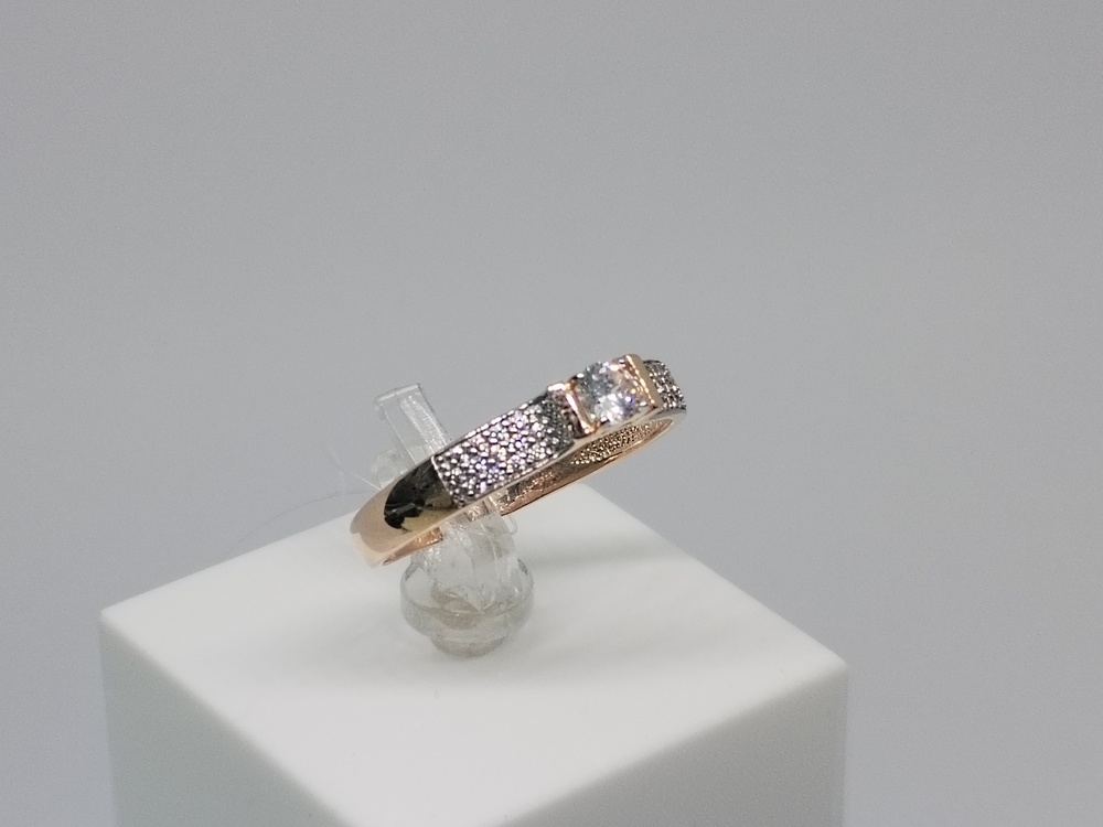 КОЛЬЦО С КАМНЯМИ (Au 585)