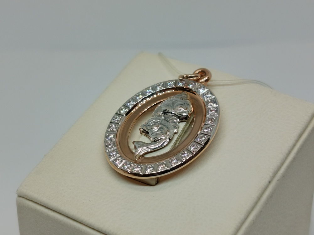 033548 ПОДВЕСКА ЗНАК ЗОДИАКА РЫБЫ (Au 585)