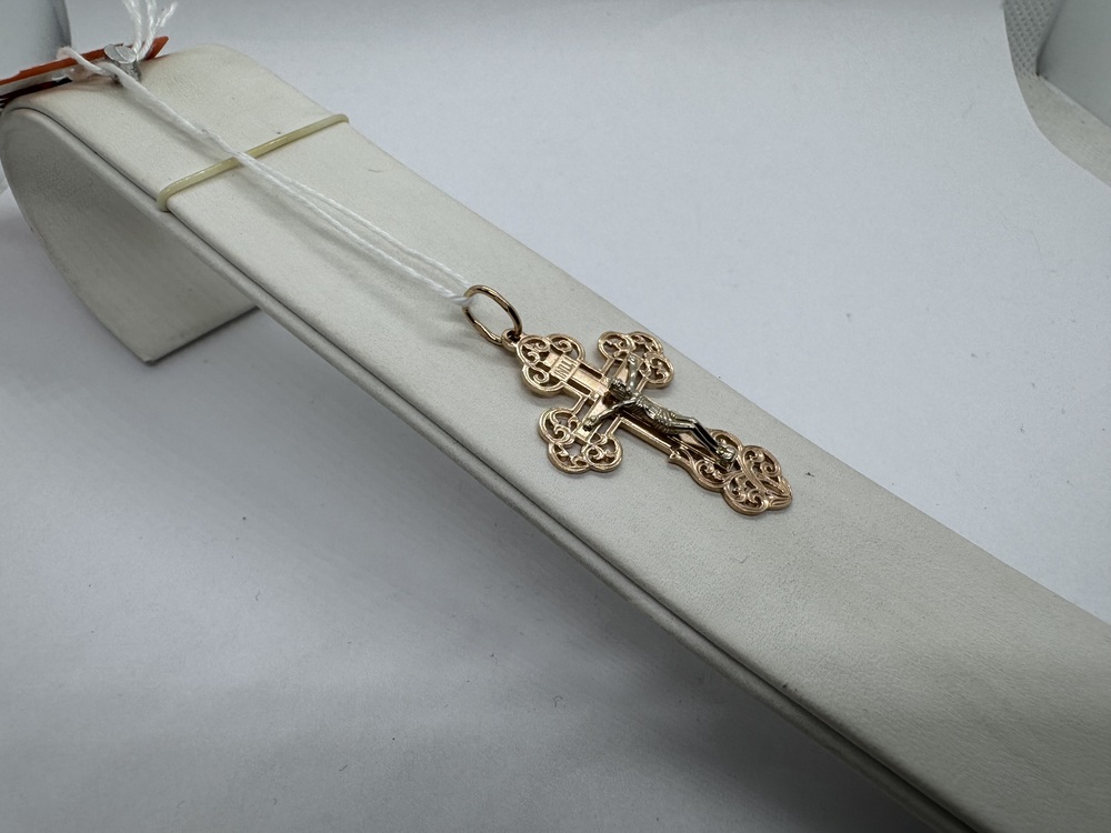 ПОДКБК585 ПОДВЕСКА КРЕСТ БЕЗ КАМНЯ (Au 585)