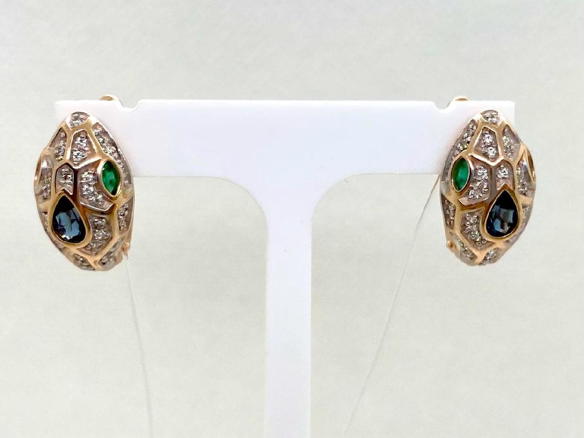 СЕРЬГИ С КАМНЯМИ (Au 585)