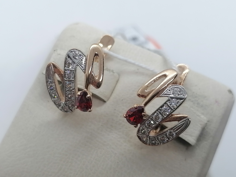 СЕРЬГИ С КАМНЯМИ (Au 585)