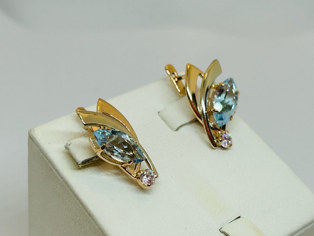 СЕРЬГИ С КАМНЯМИ (Au 585)