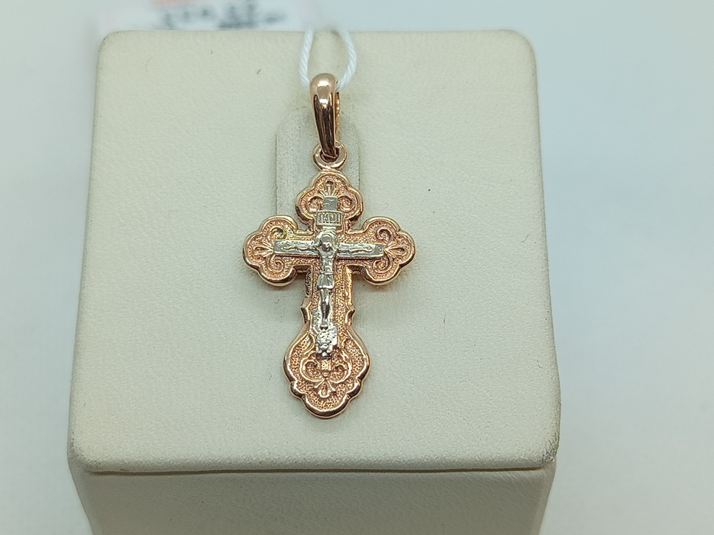 ПОДВЕСКА КРЕСТ БЕЗ КАМНЯ (Au 585)