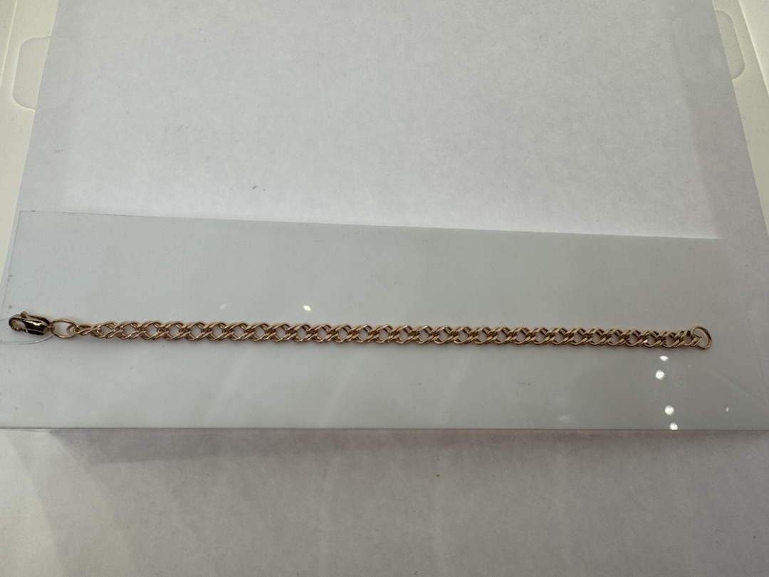 БРАСЛЕТ ПУСТОТЕЛЫЙ Ромб двойной (Au 585)