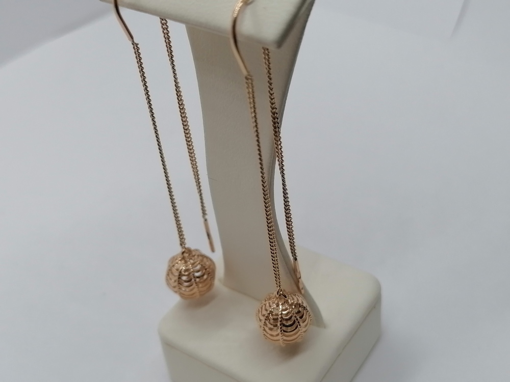 СЕРЬГИ БЕЗ КАМНЯ (Au 585)