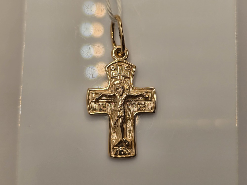 ПОДВЕСКА КРЕСТ БЕЗ КАМНЯ (Au 585)