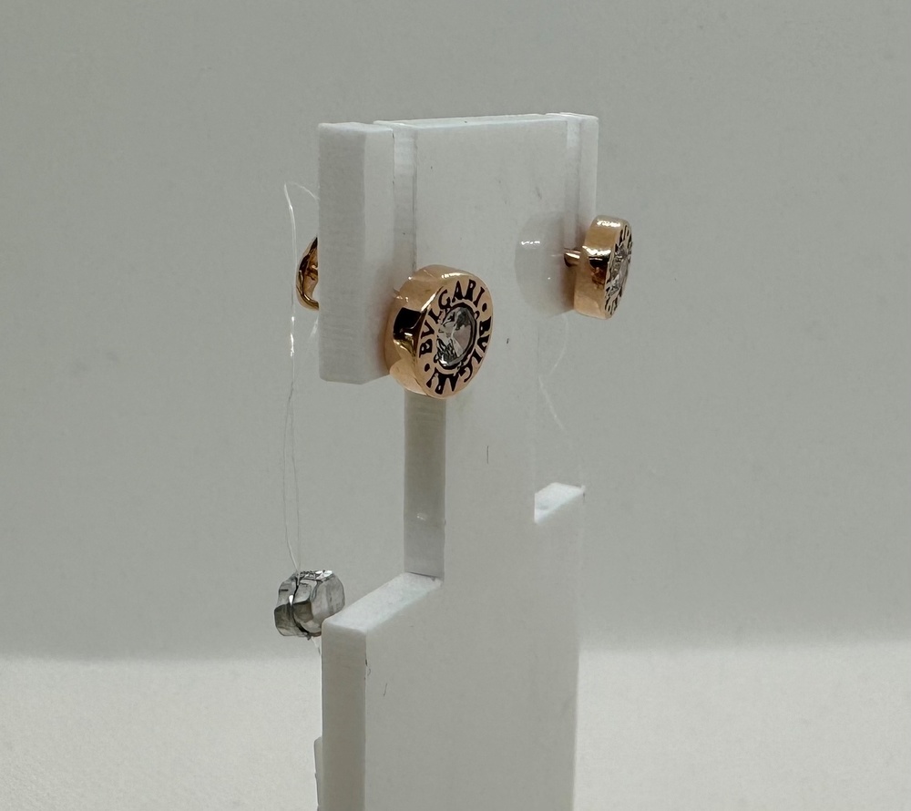 804-02432-10-00-20-00 СЕРЬГИ ПУСЕТЫ с камнем (Au 585)