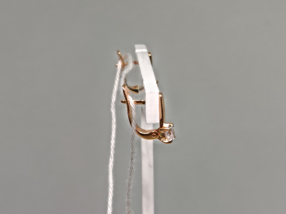 СЕРЬГИ С КАМНЕМ (Au 585)