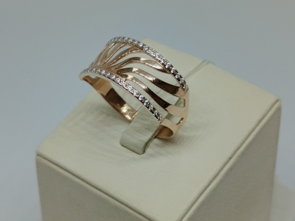 КОЛЬЦО С КАММНЯМИ (Au 585)