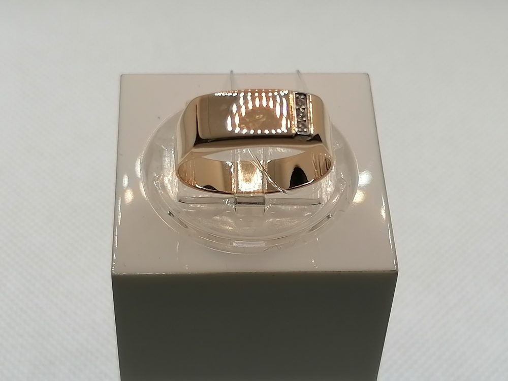 04-51-0962-01 КОЛЬЦО ПЕЧАТКА с камнями (Au 585)