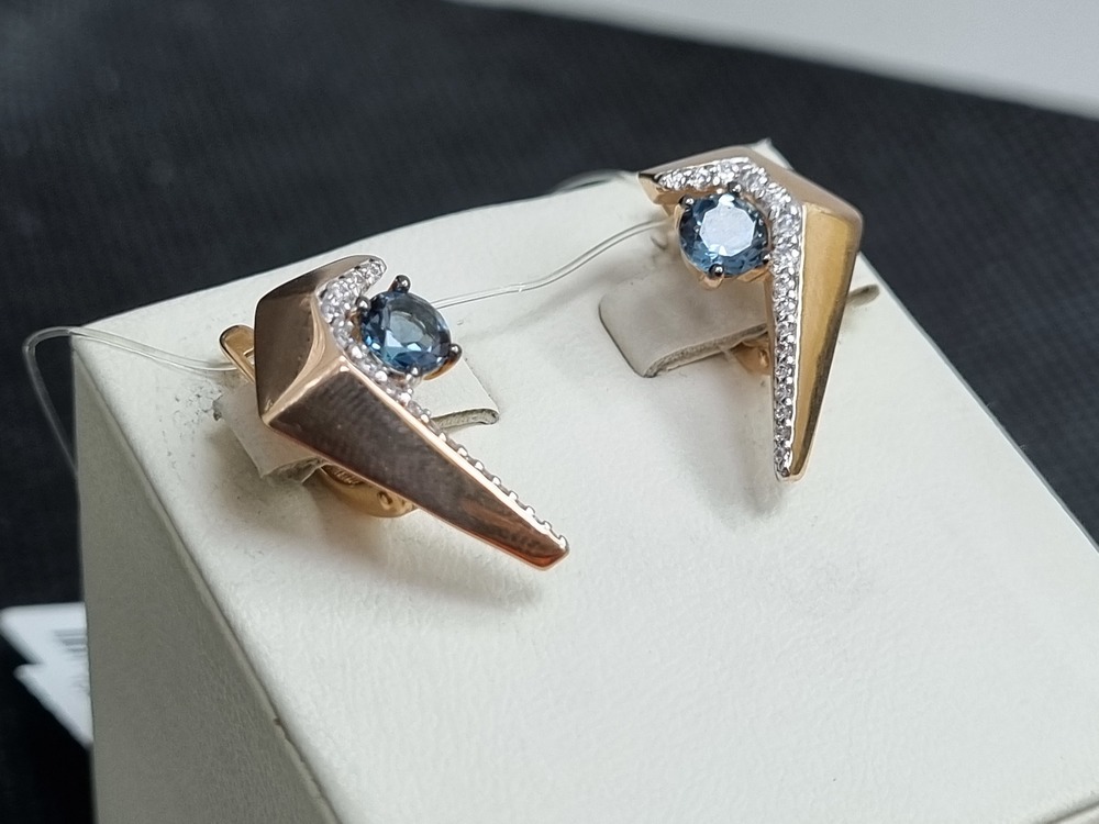 02-52-0356-09 СЕРЬГИ С КАМНЯМИ (Au 585)