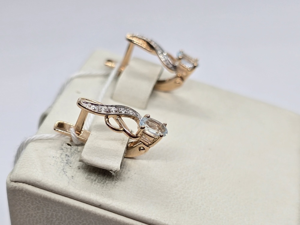 СЕРЬГИ С КАМНЯМИ (Au 585)