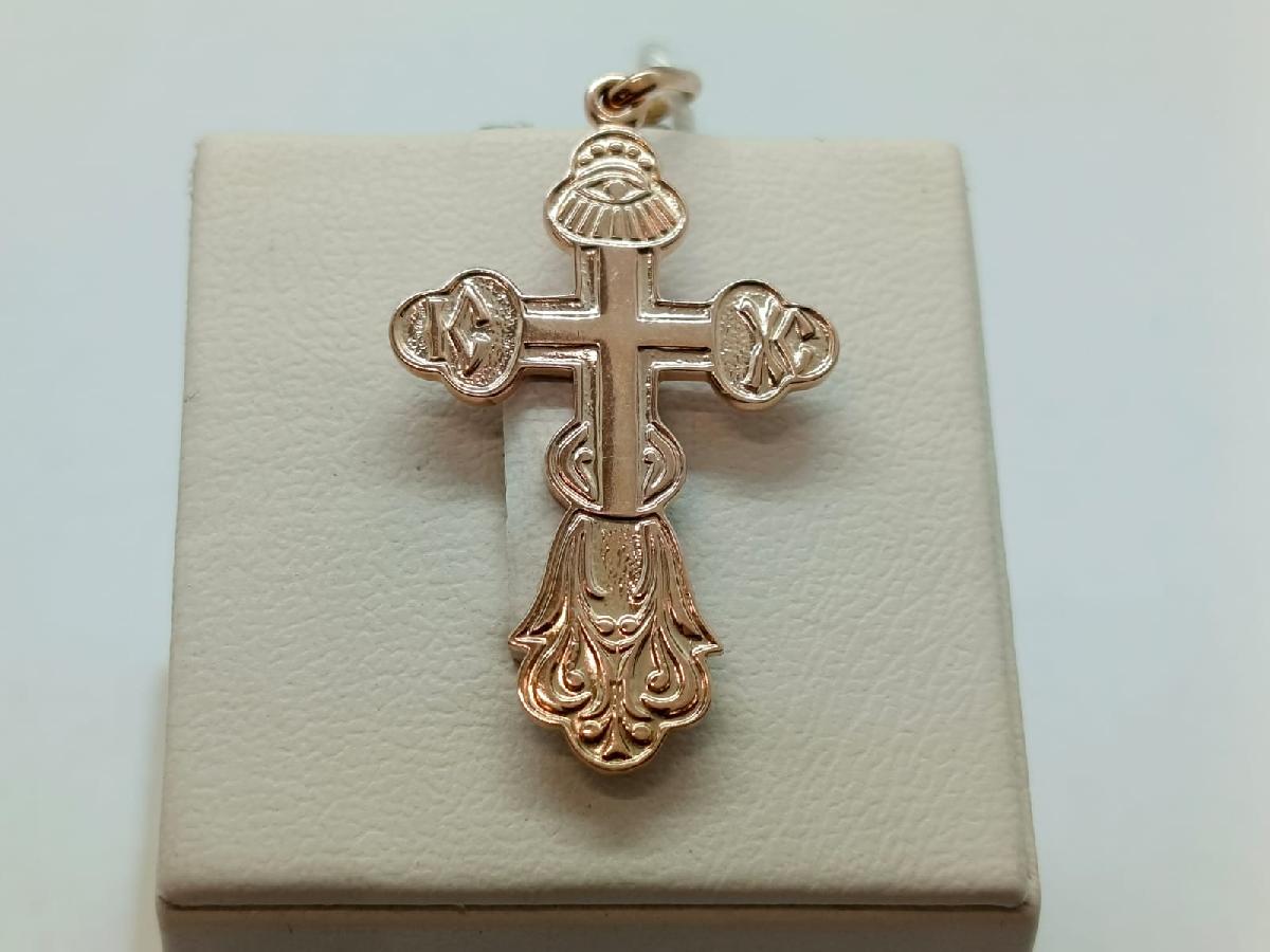 ПОДКБК585 ПОДВЕСКА КРЕСТ БЕЗ КАМНЯ (Au 585)