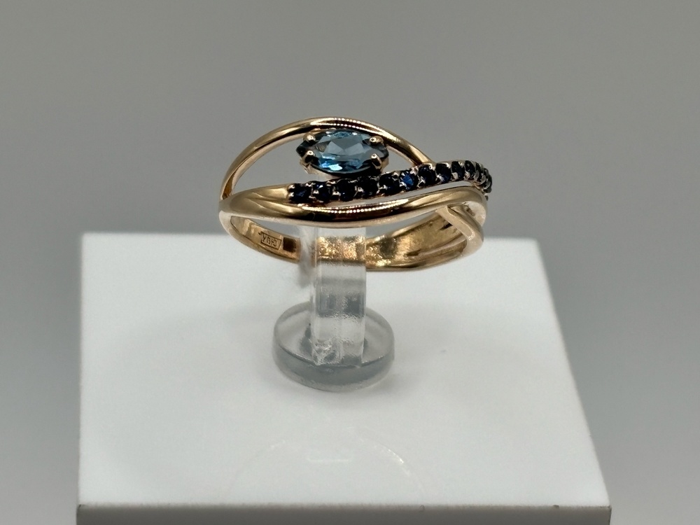 КОЛКМИ585 КОЛЬЦО С КАМНЯМИ (Au 585)