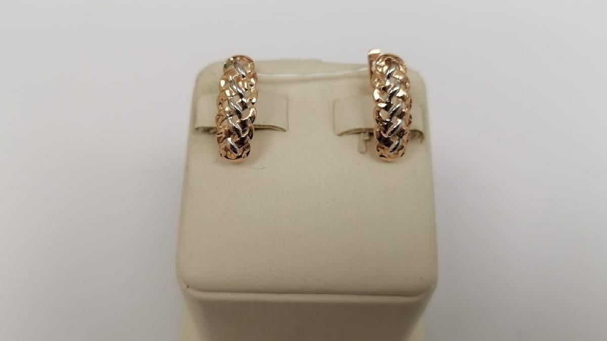 51-120-02295-1 СЕРЬГИ БЕЗ КАМНЯ (Au 585)