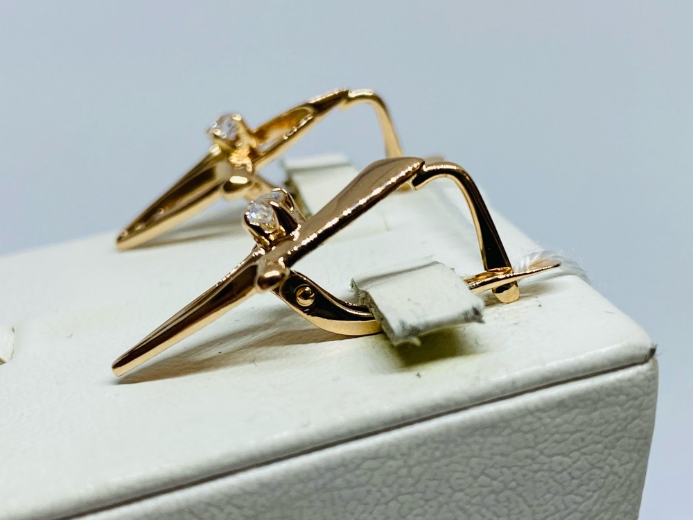 СЕРЬГИ С КАМНЕМ (Au 585)