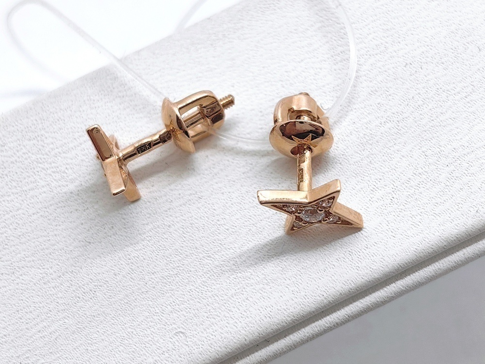 СЕРЬГИ ПУСЕТЫ с камнями (Au 585)