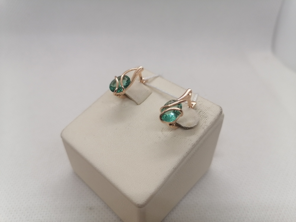 СЕРЬГИ С КАМНЕМ (Au 585)