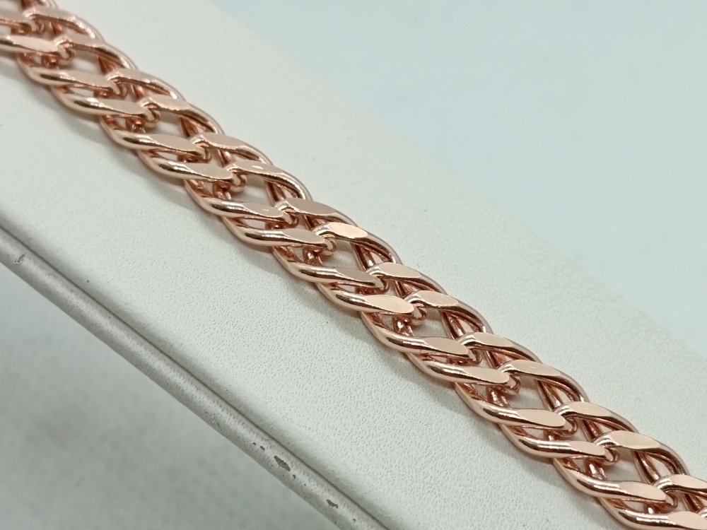 БРАСЛЕТ ПУСТОТЕЛЫЙ Ромб двойной (Au 585)