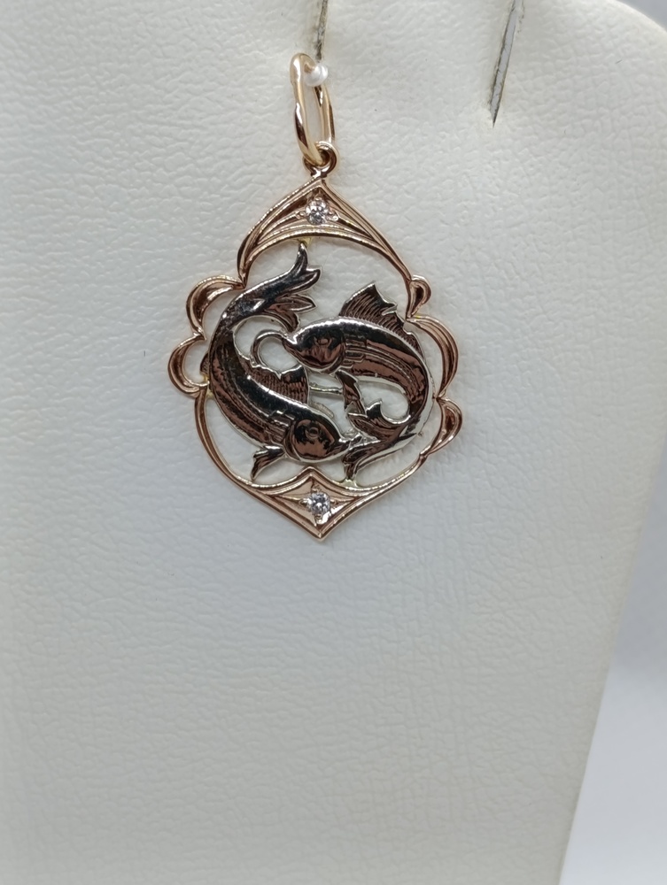 ПОДВЕСКА ЗНАК ЗОДИАКА РЫБЫ Au 585