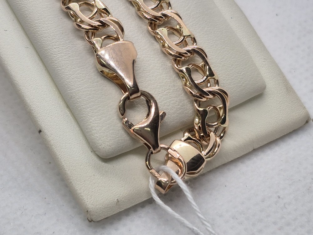 ЦЛБА585 ЦЕПЬ ПОЛНОВЕСНАЯ Бисмарк арабский (Au 585)