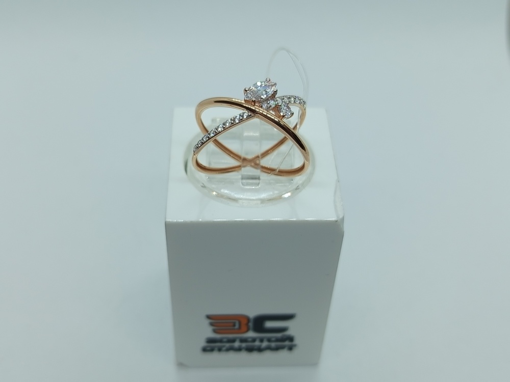 КОЛЬЦО С КАМНЯМИ (Au 585)