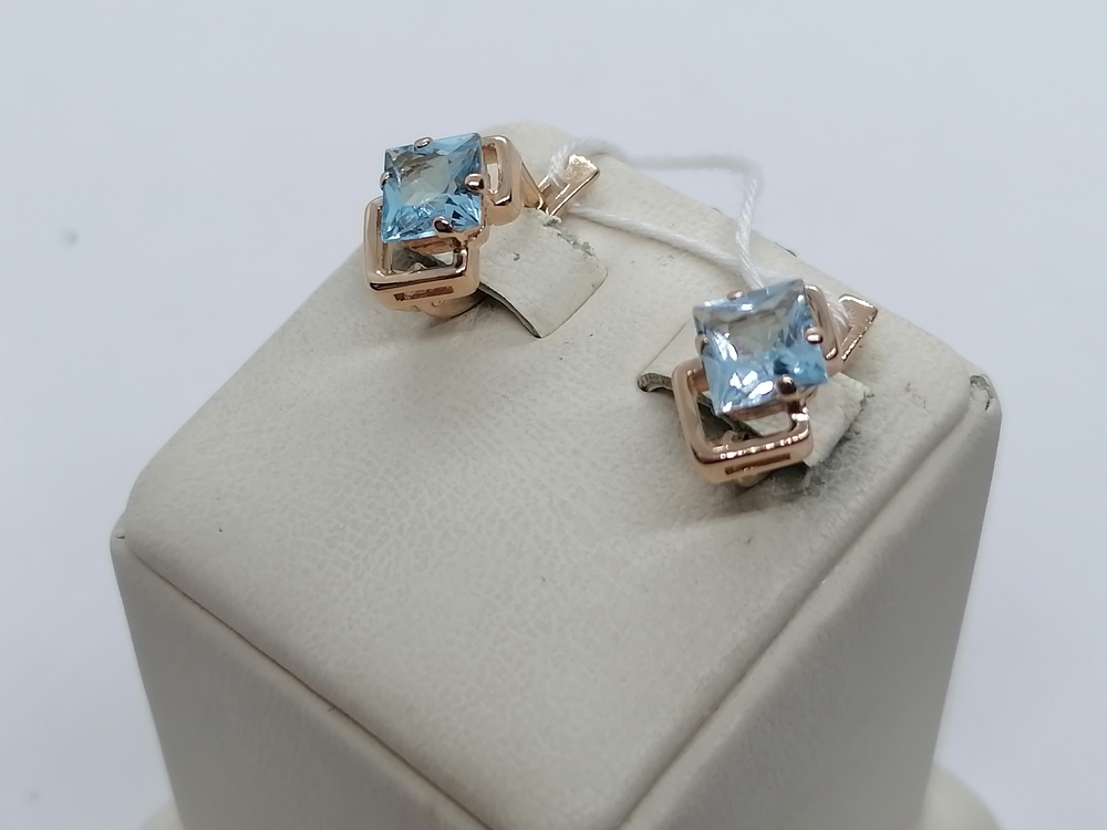 СЕРЬГИ С КАМНЕМ (Au 585)