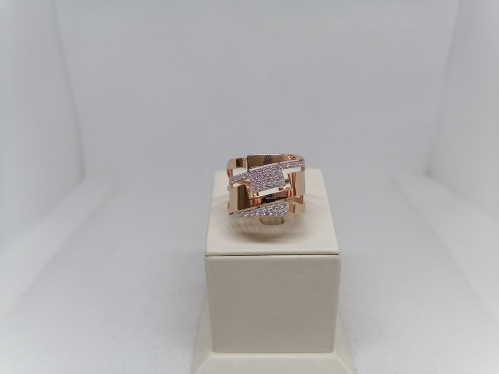 КОЛЬЦО С КАМНЯМИ (Au 585)