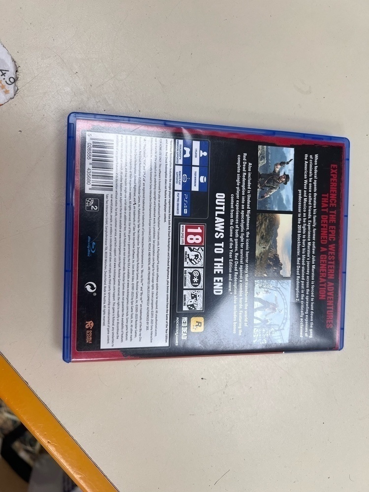 Игра Playstation 4 Red Dead Redemtion 1