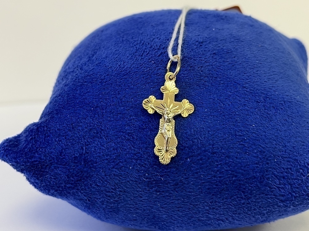 ПОДКБК585 ПОДВЕСКА КРЕСТ БЕЗ КАМНЯ (Au 585)