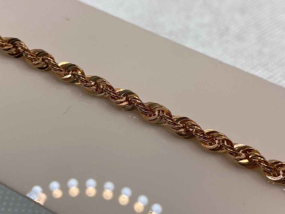 БРАСЛЕТ ПУСТОТЕЛЫЙ Веревка (Au 585)