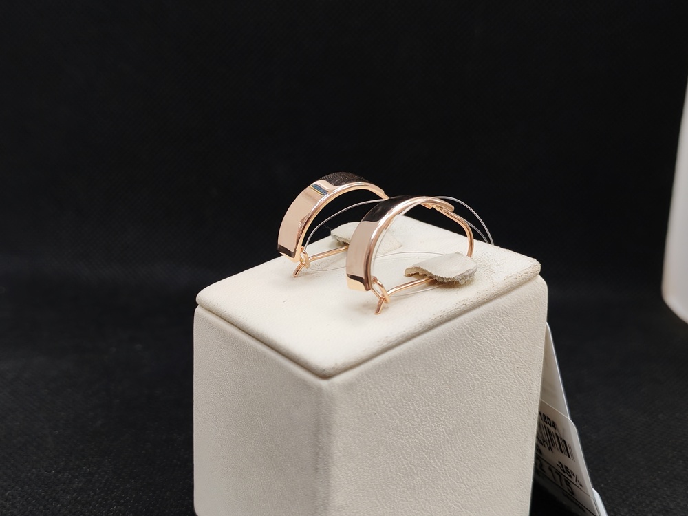 СЕРЬГИ ПЕТЕЛЬКА без камня (Au 585)