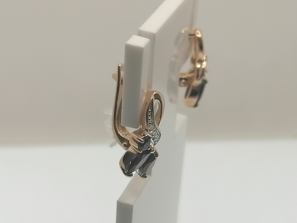 СЕРЬГИ С КАМНЯМИ (Au 585)