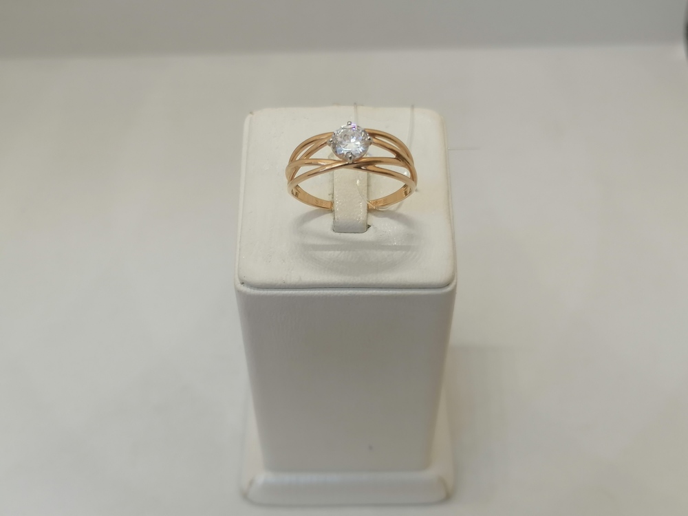 019343 КОЛЬЦО С КАМНЕМ (Au 585)