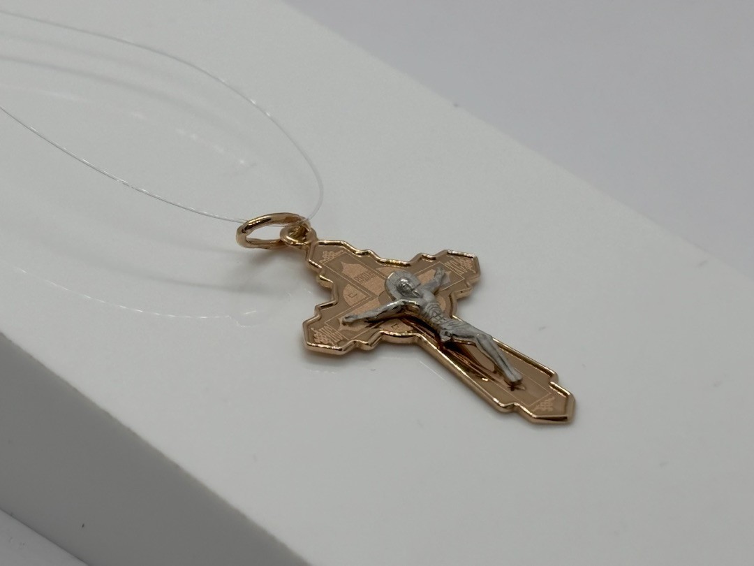 ПОДВЕСКА КРЕСТ без камня (Au 585)