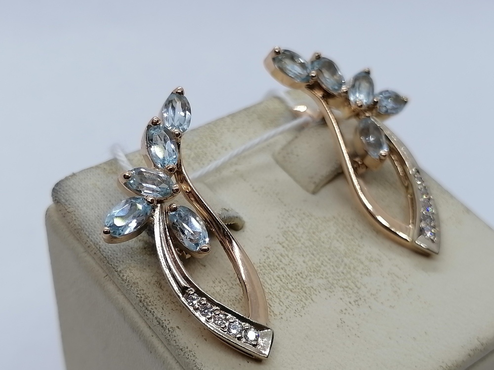 СЕРЬГИ С КАМНЯМИ (Au 585)