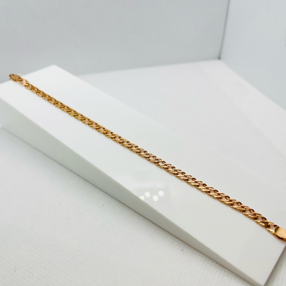 БРАСЛЕТ ПОЛНОВЕСНЫЙ Ромб двойной Au 585