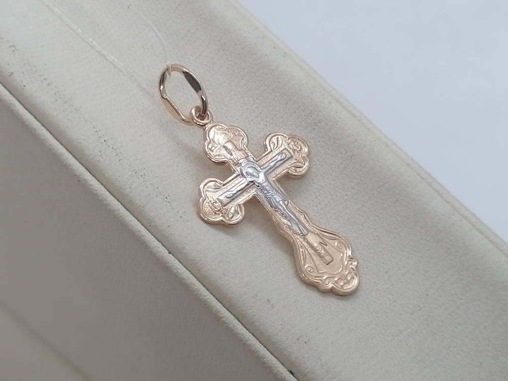 ПОДВЕСКА КРЕСТ без камня (Au 585)