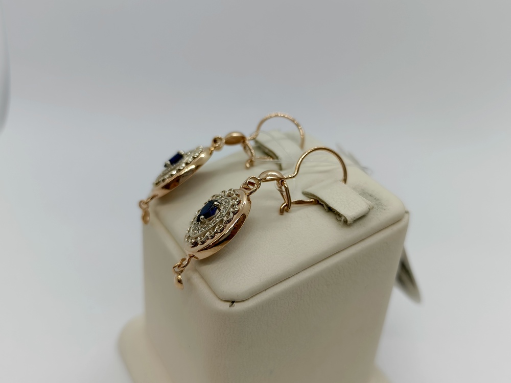 СЕРЬГИ С КАМНЕМ (Au 585)