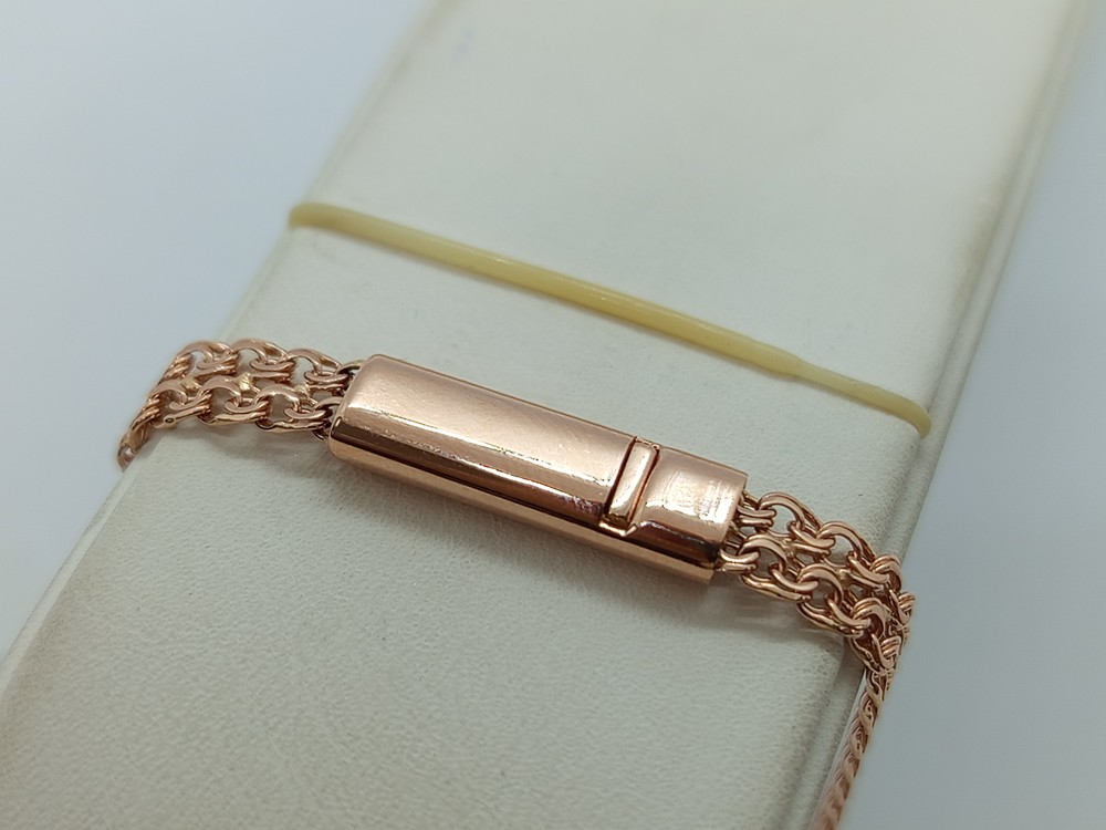 БРАСЛЕТ ПОЛНОВЕСНЫЙ Бисмарк двойной (Au 585)