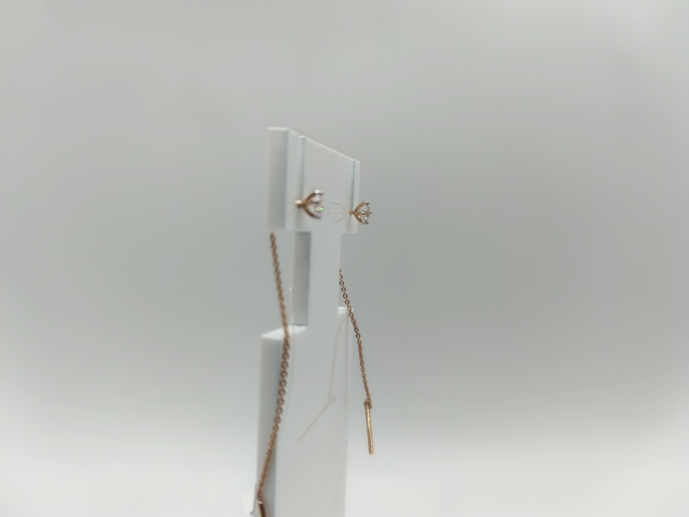 СЕРЬГИ ПРОДЕВКИ с камнем (Au 585)