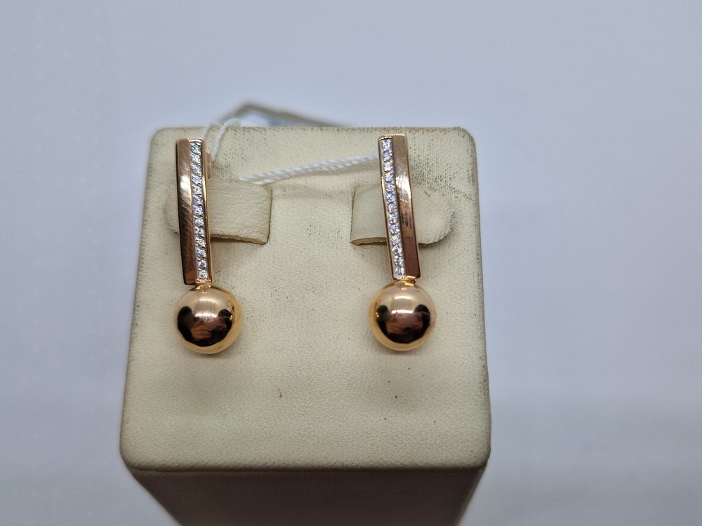 СЕРЬГИ С КАМНЯМИ (Au 585)